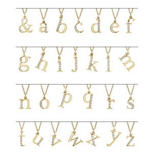 14K White .03 CTW Natural Diamond Lowercase Initial B 16" Necklace